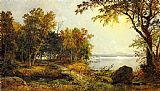A Cabin on Greenwood Lake by Jasper Francis Cropsey